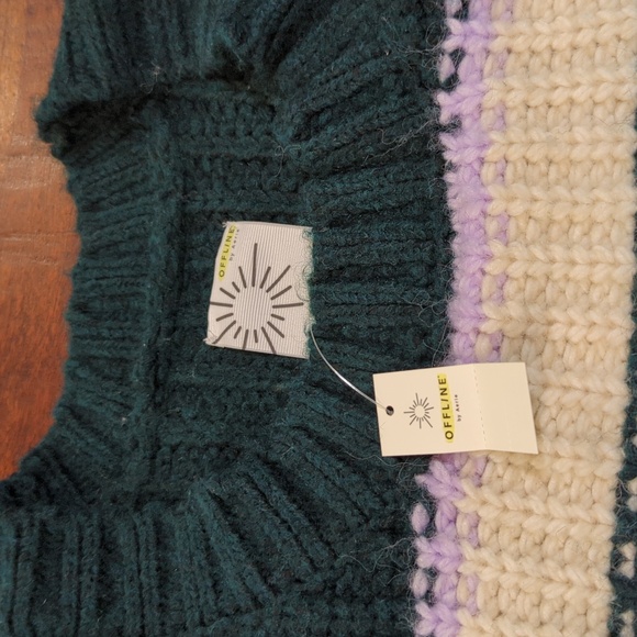 Offline by Aerie Bundle Up Sweater Medium New with tags Chunky Oversized - Picture 4 of 10